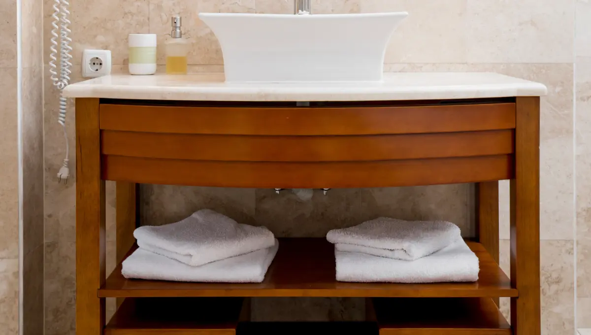 Meble łazienkowe dopasowane do małej i funkcjonalnej łazienki